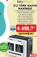 KEYSMART 2'Lİ TÜRK KAHVE MAKİNESİ
